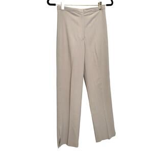 Vintage Taiga slacks straight leg pants bone beige slits 90s Y2K Club
